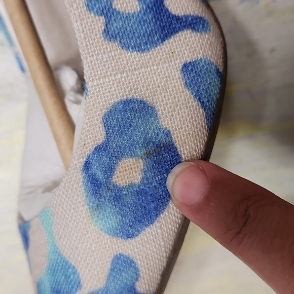 Blue leopard print linen heels Rockport TotalMotion Size 8 Never worn - Picture 6 of 12